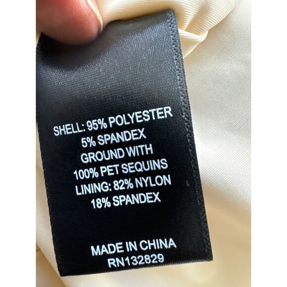 Michael Costello x Revolve Coreen Gown XS – Champagne Sequin Maxi - Picture 9 of 11